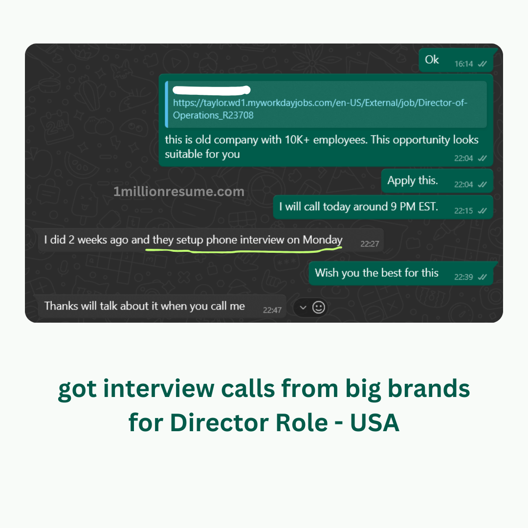 resume writing service success story about landing interview at amazon and fortune 500 company