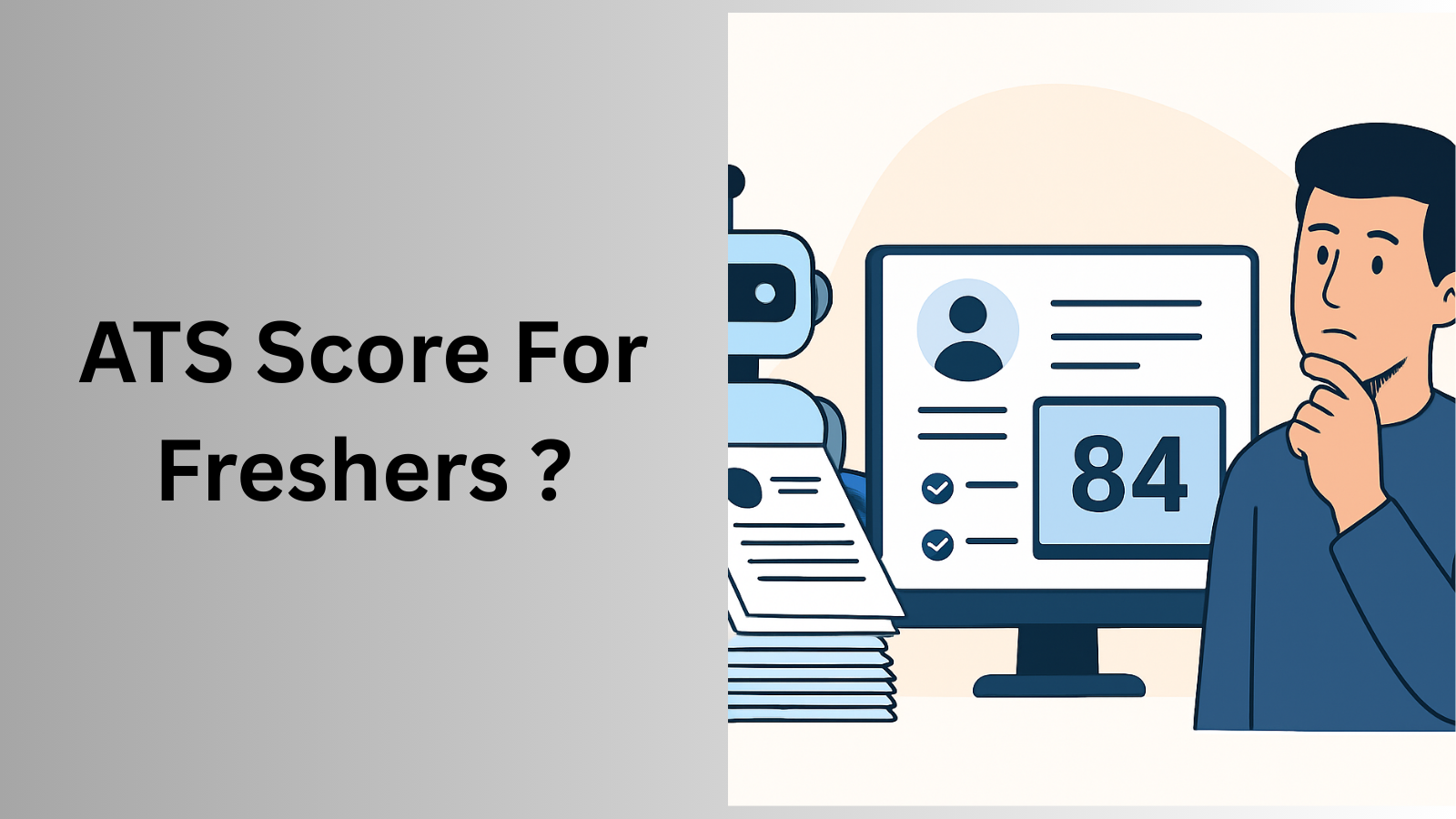 This image is showing about do ATS score matters for freshers?