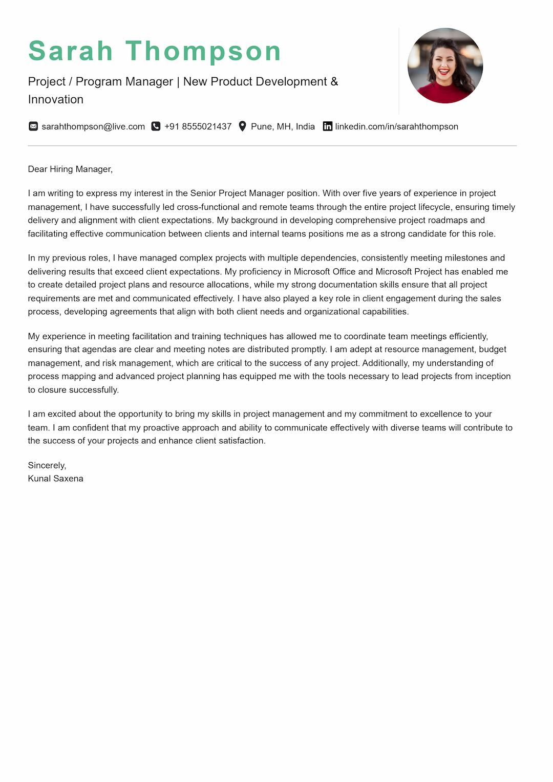 ats resume template with colored header on top