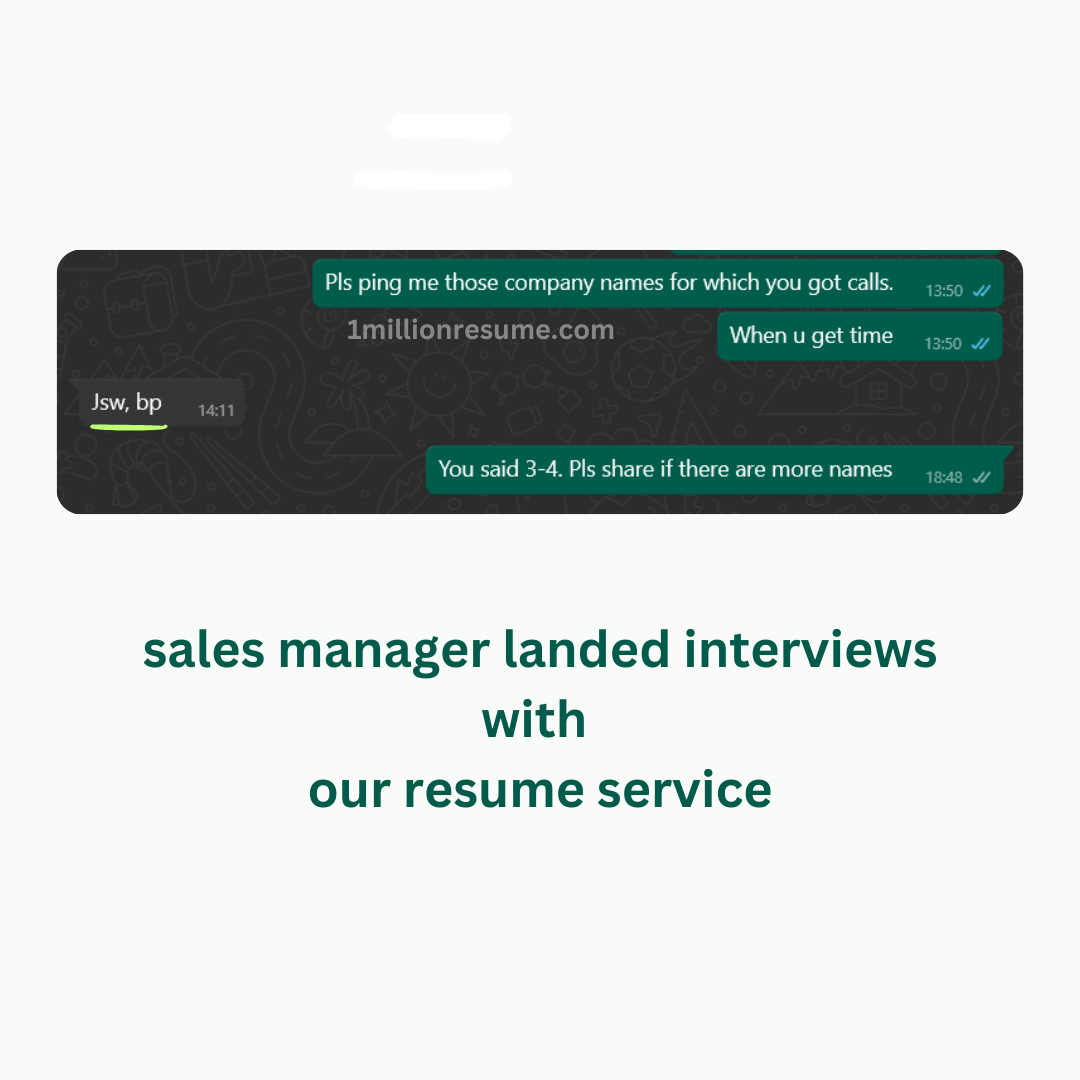 resume writing service success story about landing job at Wipro IT